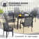 Round 4 - Person Outdoor Dining Set with 4 Stackable Textilene Armrest Chairs