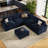 Modular L-Shaped Sectional with Removable Ottoman -276850553