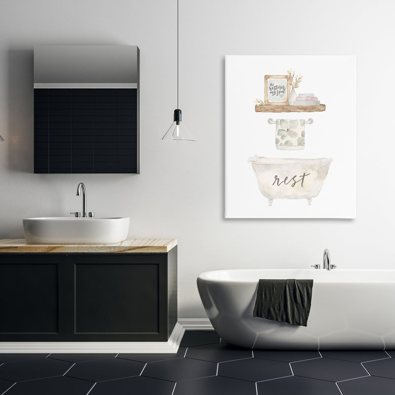 Toile de baignoire Restover Proverb, design par Blue Chair Blessing, H 48 po x l 36 po