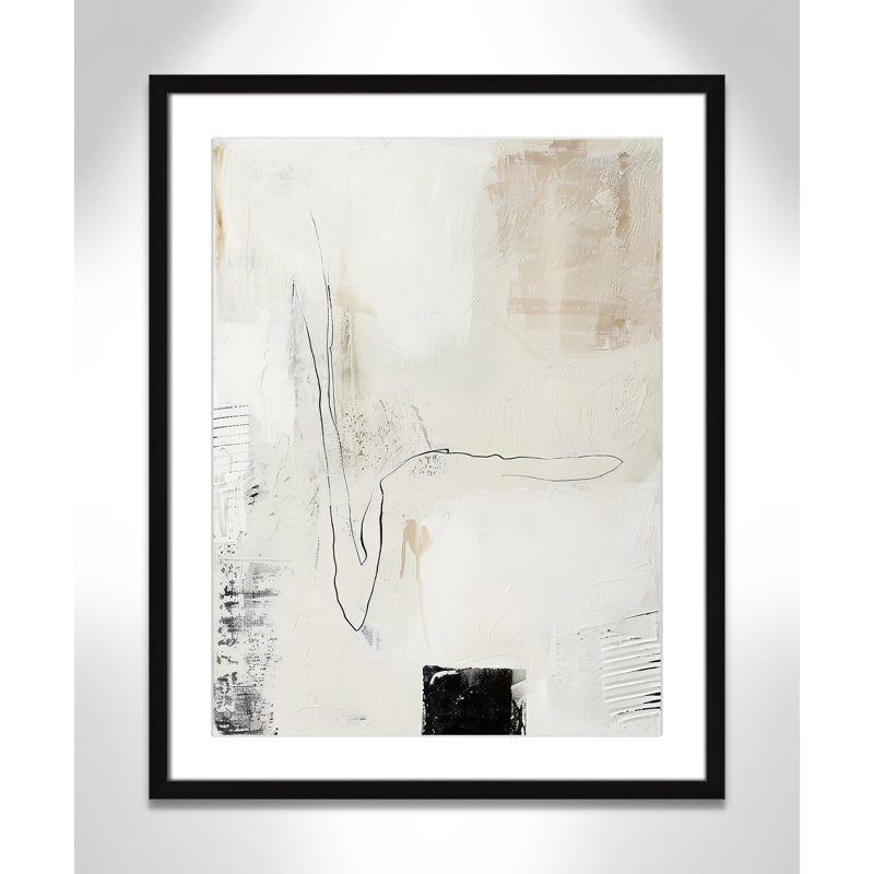 «Neutral Balance III» par Lazar Studio, L 23,5 po x H 29,5 po, Imprimé mat, Noir satiné