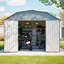 Remise de rangement extérieure en métal 10 pi x 12 pi avec trousse pour outils