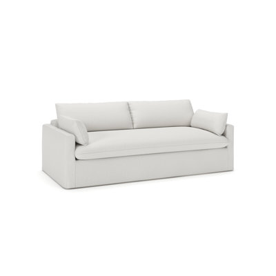 Luna 90" Square Arm Slipcovered Sofa with Reversible Cushions