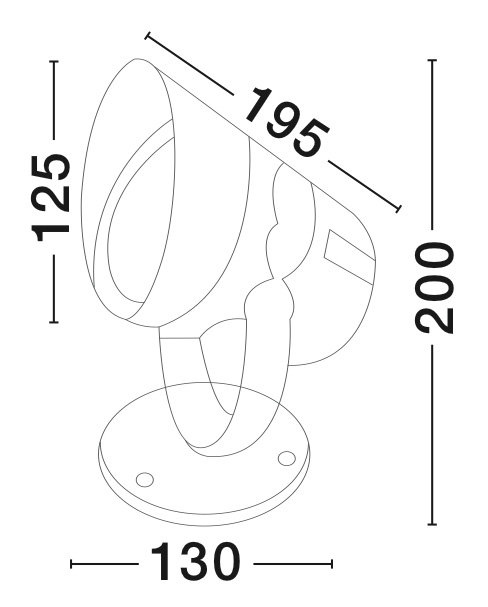Inside Dark Grey Integrated LED Aluminium Spotlight