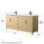 Janna 72" Freestanding Double Bathroom Vanity with Cultured Marble Top-781725274-781725277
