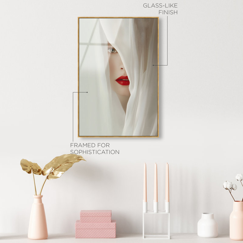 Secret Under Silk Print by Oliver Gal, 25"H x 17"W, Gold Floater Frame