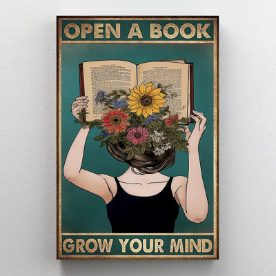 «Open A Book Grow Your Mind On», impression sur toile