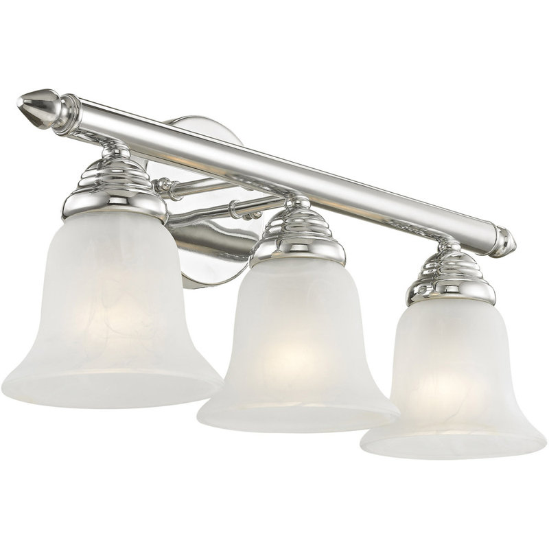 3 - Light Vanity Light, Polished Chrome