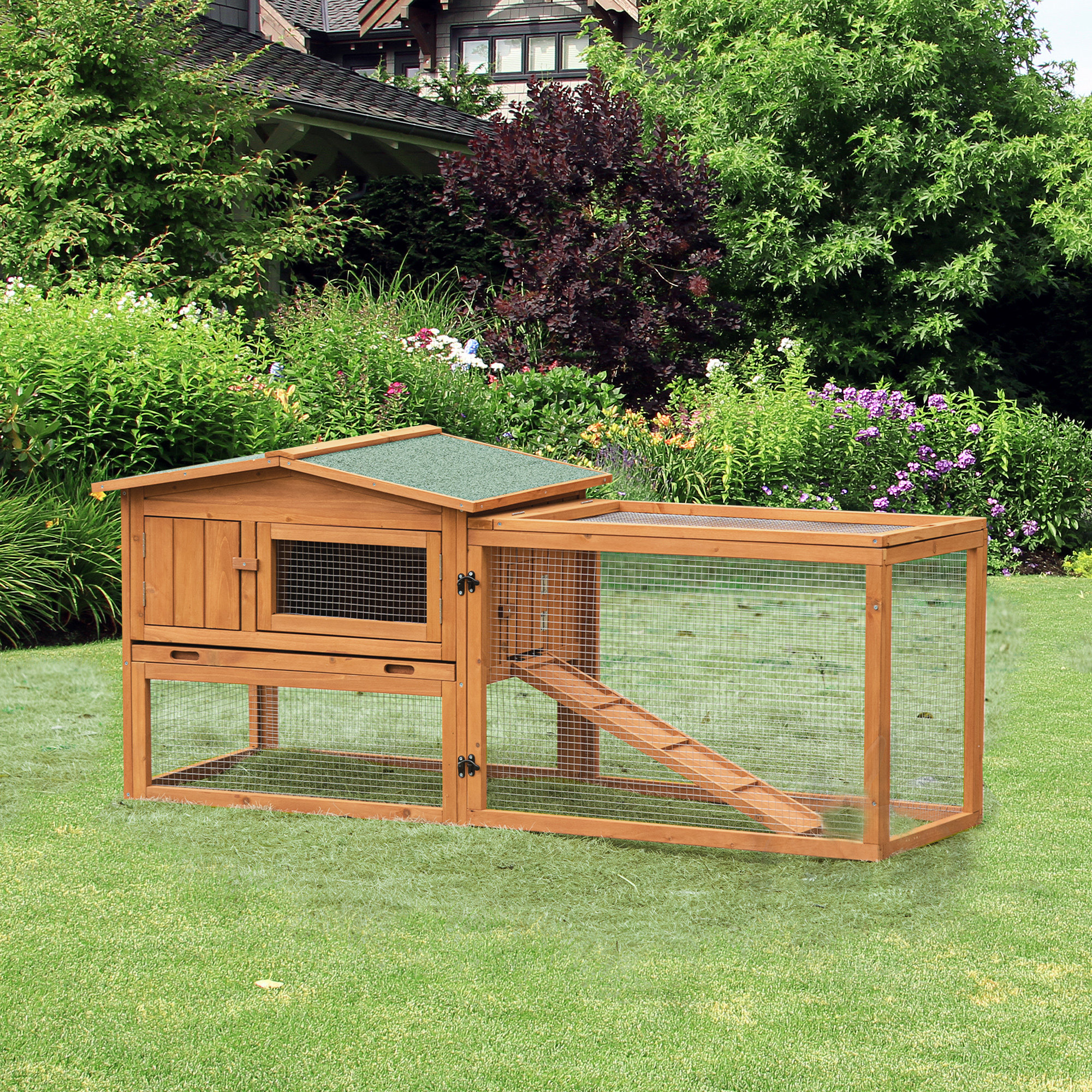 Hutch Rabiit PawHut Rabbit Hutch & Reviews | Wayfair.co.uk