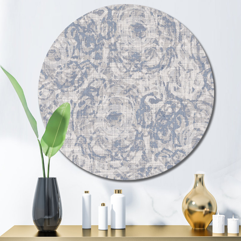 Art mural rétro vintage bleu campagnard IV, H 36 po x l 36 po x P 1 po