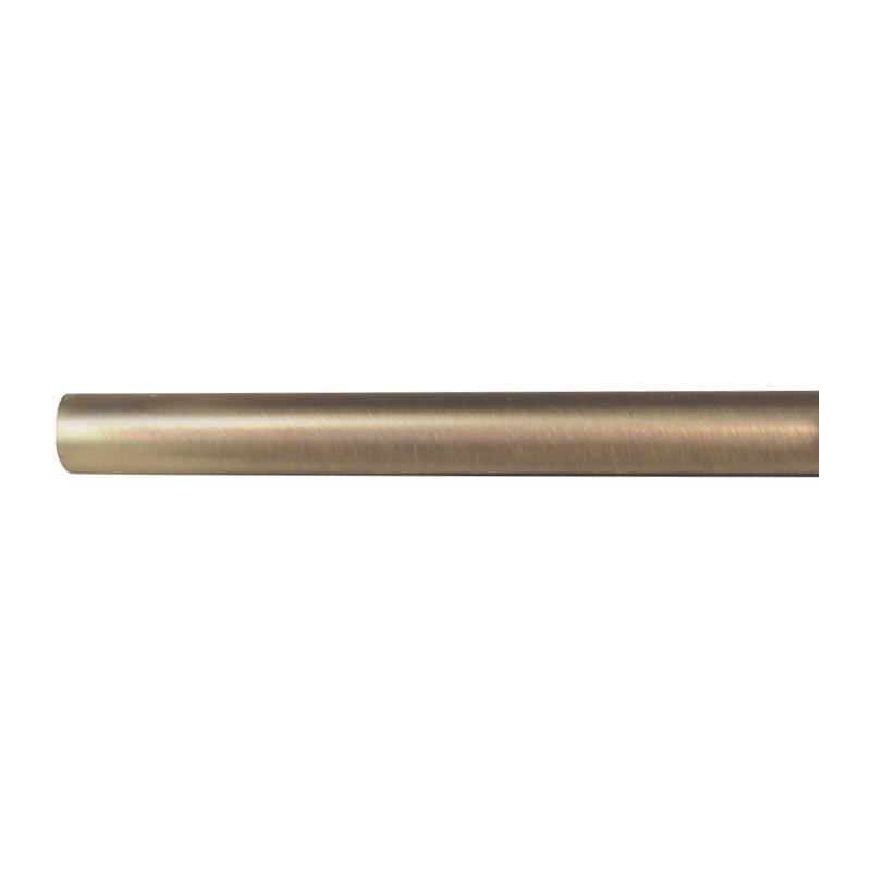 Arch 6' Straight Fixed Shower Curtain Rod, Satin Nickel