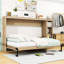 Lit escamotable en bois avec tablettes intégrées-2060741105-2062269892