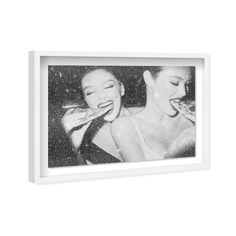 Midnight Mozzarella Print by Oliver Gal, 17.5"H x 25.5"W, White Shadowbox