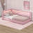 Upholstered Daybed With Storage Headboard, L-Shaped Corner Bed Frame With Charging Station & LED Lighting-124429130-124429131