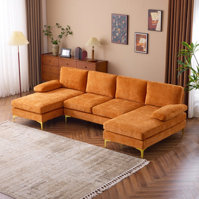 Trego Upholstered U-Shaped Sectional Symmetrical