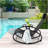 Outsunny Pool Lounger, Outdoor Rocking Lounge Chair For Sunbathing, Pool, Beach, Porch With Pillow & Cool Mesh, Sun Tanning Rocker, Black