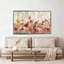 "Sprinkled Flowers" par Silvia Vassileva, reproduction sur toile dans un cadre flottant argenté-110965619