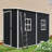 4x8ft Outdoor Storage Shed with Floor Resin shed with Two-Window, Waterproof ,Lockable Doors for Patio,Yard,Lawn-129037465-129037468