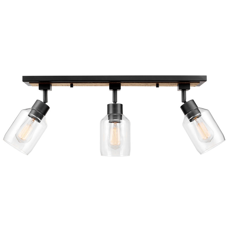Griffith 25'' 3 -Light Fixed Track Track Kit with Dimmable and Adjustable Head