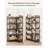 5 Tier Corner Bookshelf Tall Corner Bookcase With 4 Hooks L-Shaped Storage