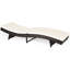 Chaise longue pliante en rotin Mahomet avec coussin blanc à 5 positions de dossier-939147767