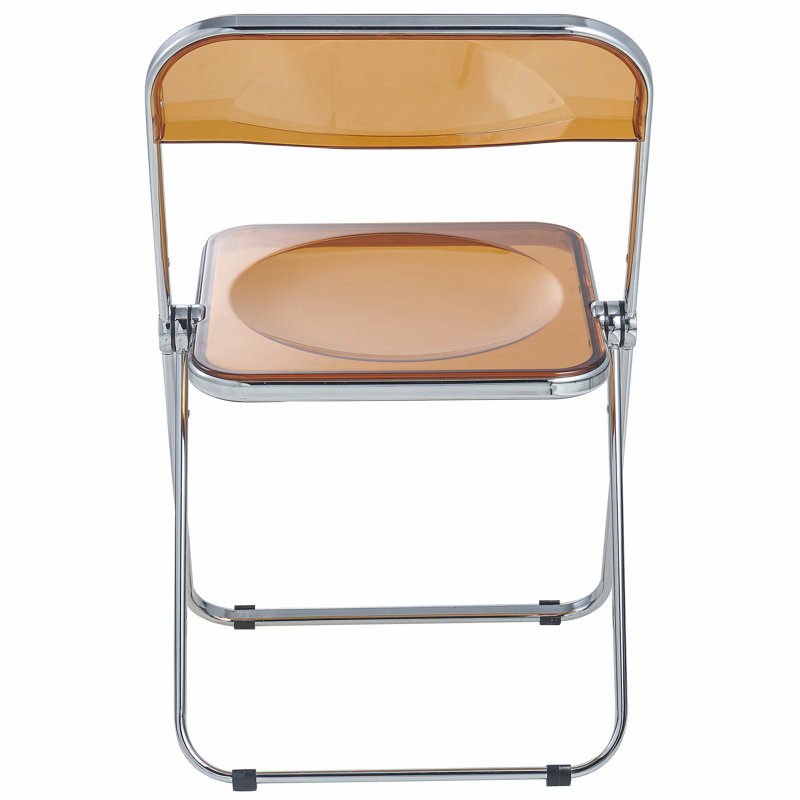 Chaise d'appoint pliante en acrylique Birgitta, Tangerine