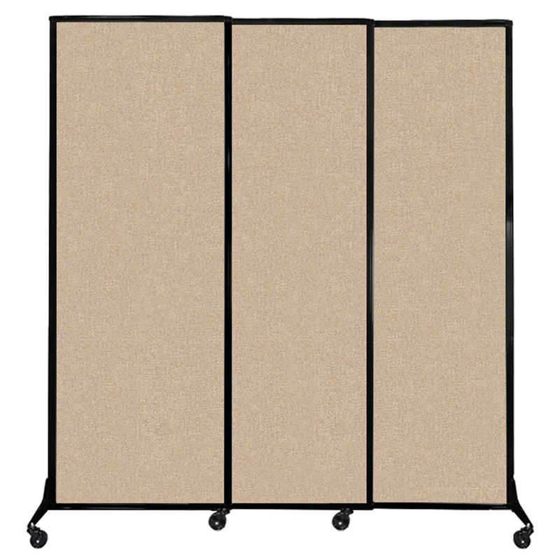 Cloison coulissante à 3 panneaux QuickWall, H 88 po x l 84 po, Beige