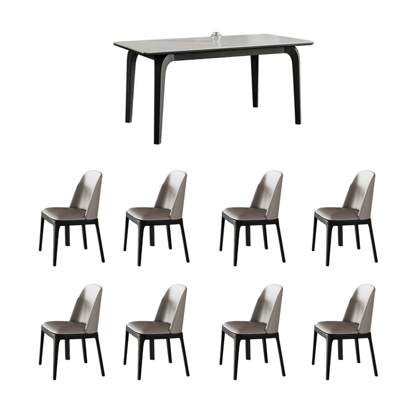 Sintered Stone Table White Ash Seating Set