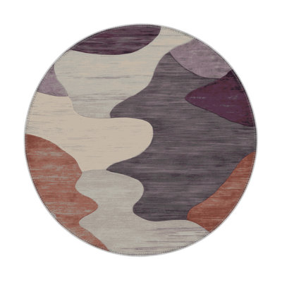 Tapis intérieur et extérieur noir Watercolor