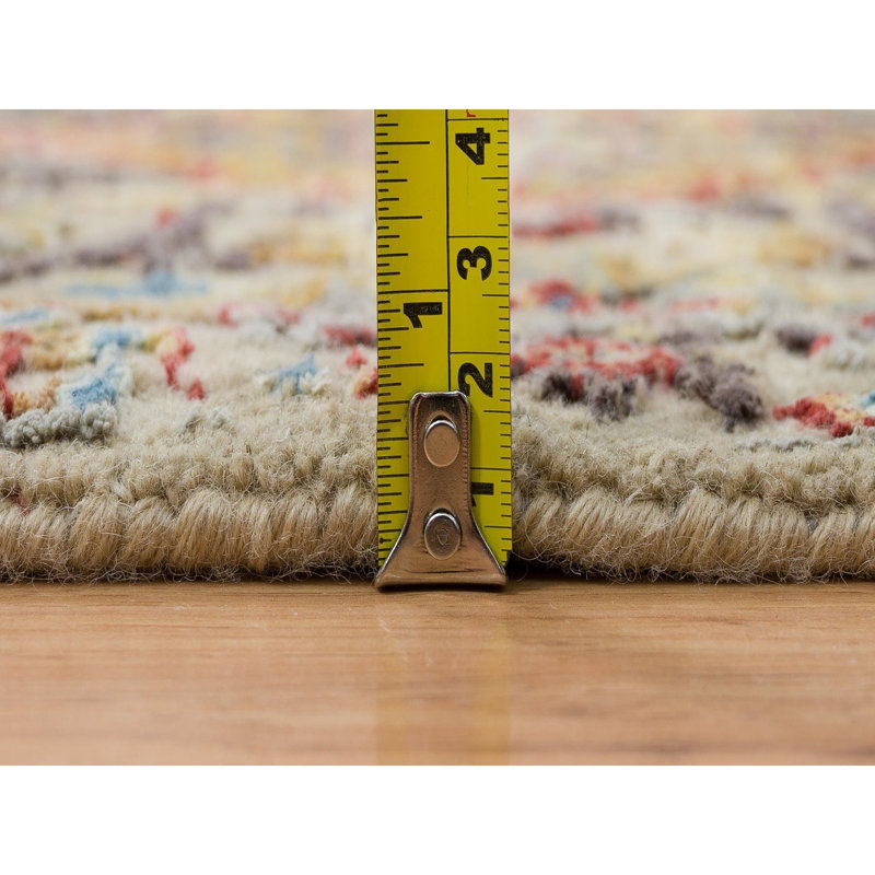 Rockoh One-of-a-Kind 2' X 3' New Age Wool Area Rug