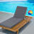 Acacia Wood Lounge Chaise Set With Water Resistant 4-Inch Thick Cushions, One Sided Open Space –-791433809