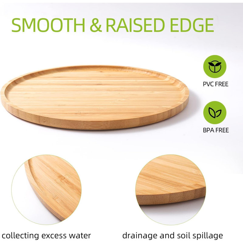 2-pack 10.5" Bamboo Saucers
