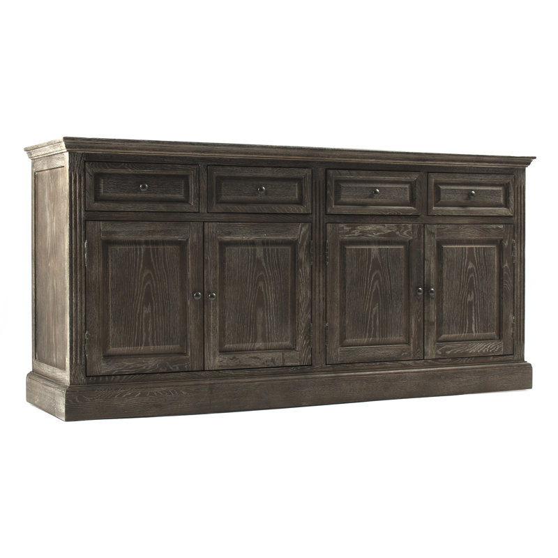 Albert 68'' W Solid Wood Sideboard, Limed Charcoal Oak
