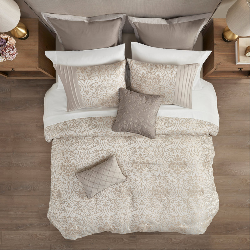 Ensemble d'édredon 12 pièces avec draps kaki