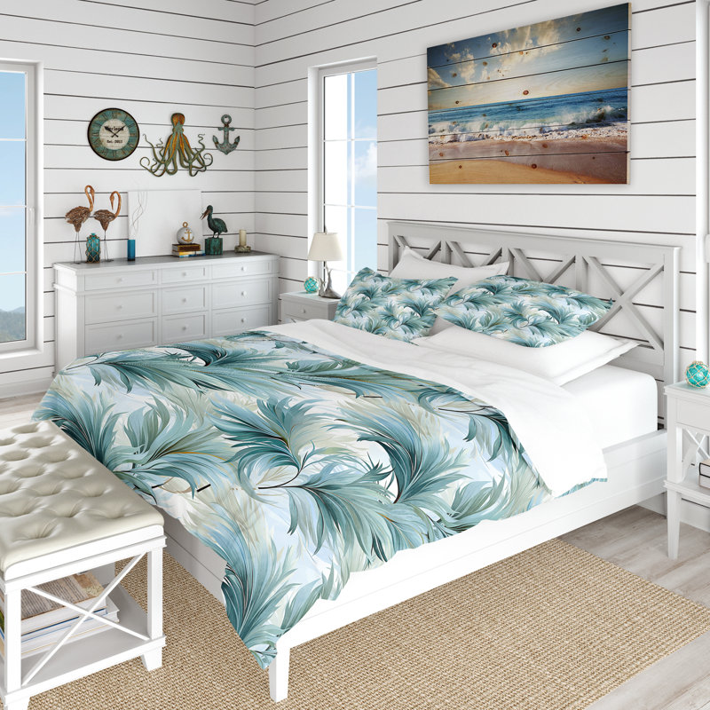Literie Oceanic Dreamscape Tropical, Housse de couette pour très grand lit et 2 très