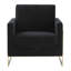 Fauteuil d'appoint rembourré en velours Lincoln-1364053026
