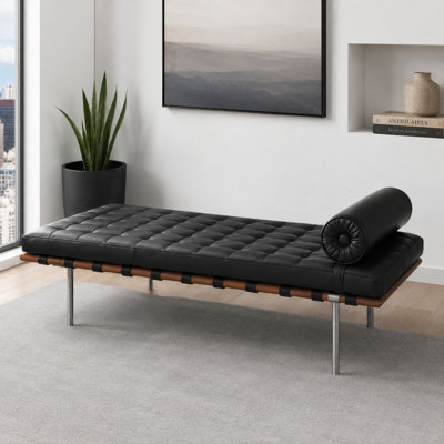Raelen Upholstered Faux Leather Daybed