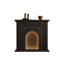 Black Manufactured Wood Electric Fireplace