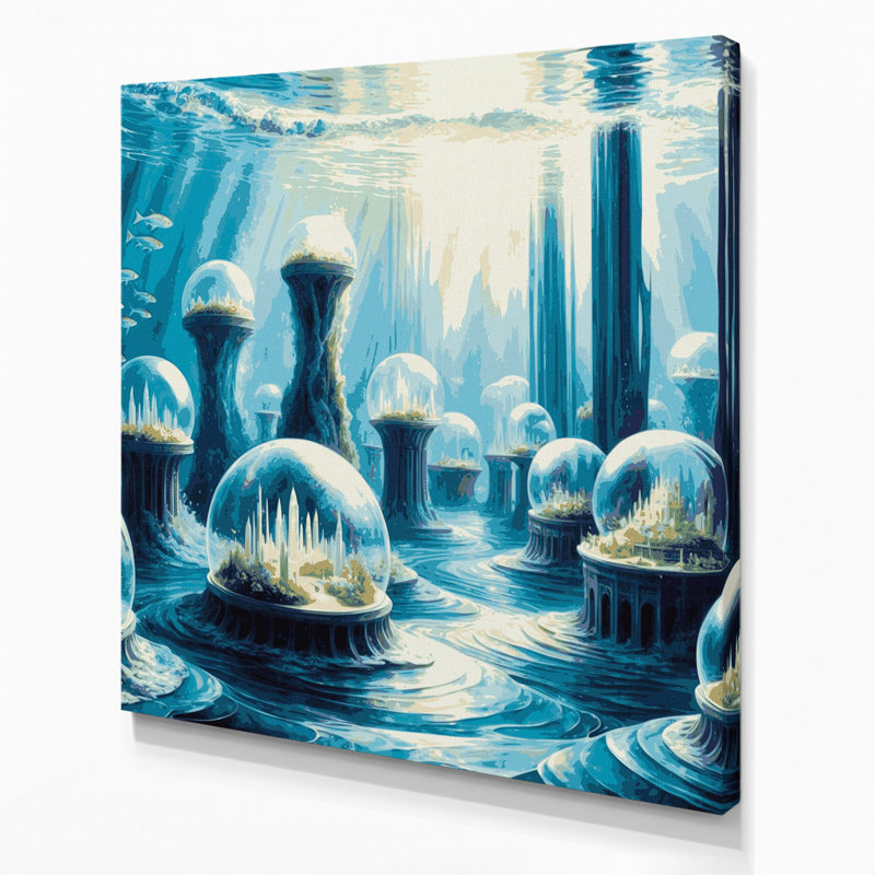 Art mural sur toile Sci Fi, H 16 po x l 16 po