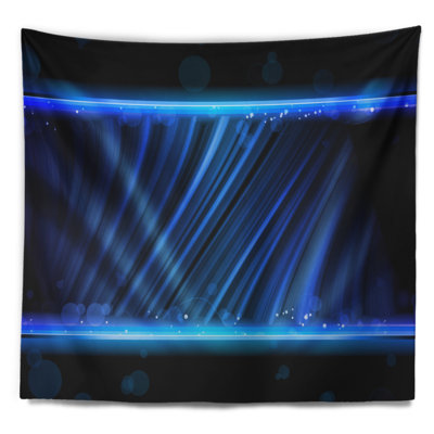 Disco blue waves tapisserie