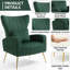 Upholstered velvet armchair-1172453013
