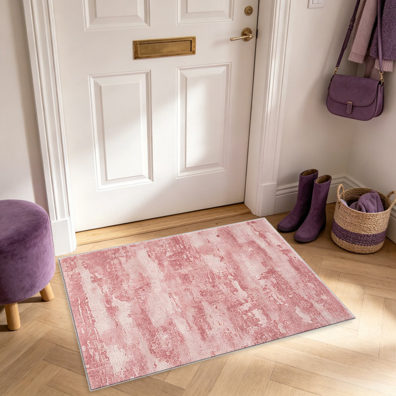 Pink Abstract carpet-easy to clean, machine-washable, soft and comfortable; suitable for door mats, kitchens, living rooms, bedrooms, corridors, and laundry areas. Easy to clean, durable carpet for home decoration.