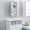 Armoire verrouillable avec 4 tablettes, acier inoxydable, 12 po x 24 po, argent, unité murale