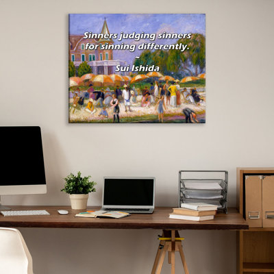 Artsy Quote "Sinners judging sinners for sinning differently." By Sui Ishida Gallery Wrapped Canvas