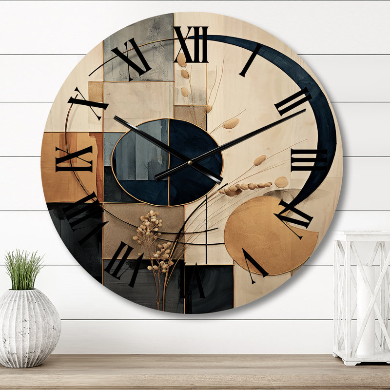 Prinsburg Solid Wood Wall Clock, Medium