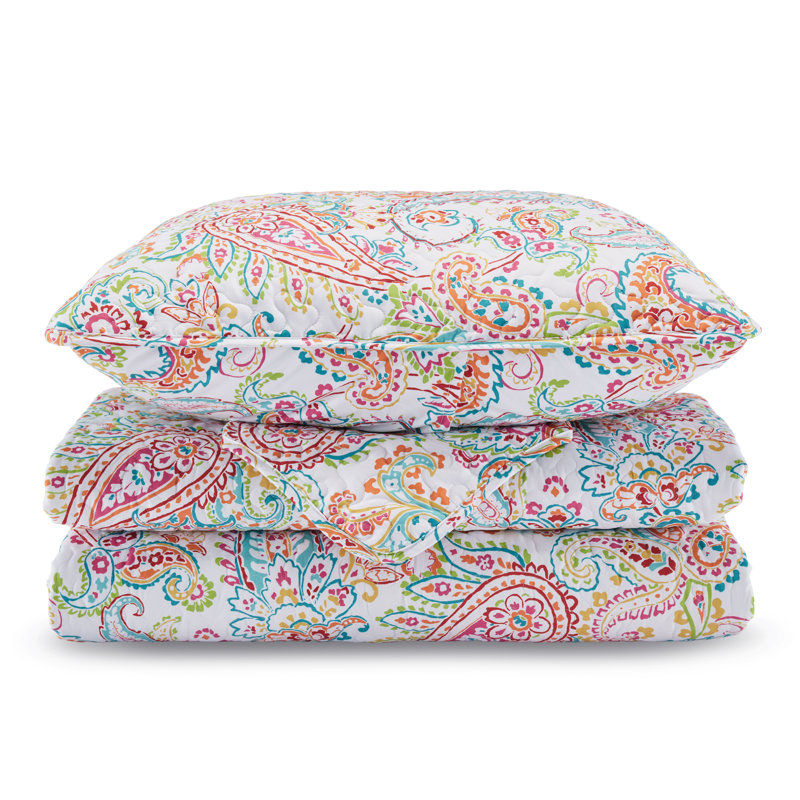 Hedvika Quilt Set, King Quilt + 2 King Shams, Paisley