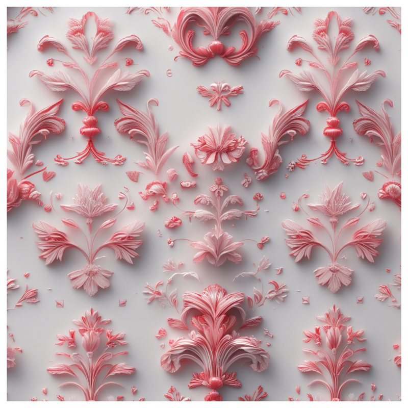 Couvertures ornementales roses, L 60 po x H 80 po