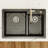 Karran Quartz 33'' X 22'' Double Bowl 60/40 Top Mount Drop-in Kitchen Sink Kit-54821670