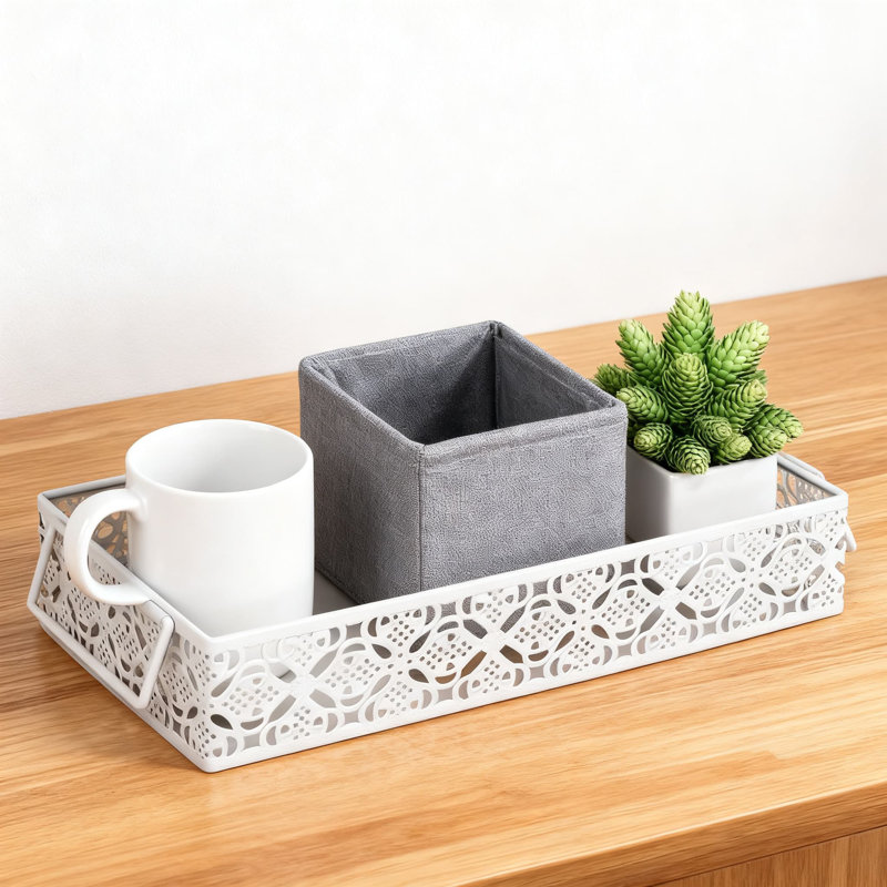 Toilet Tank Organizer Basket With Magnetic Paper Towel Holder, Large Capacity Metal Storage Box For Bathroom Decor And Essentials