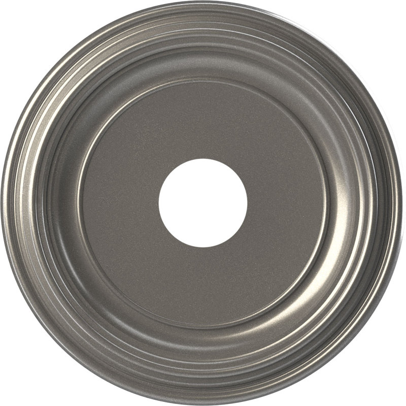 Traditional Traditional Thermoformed PVC Ceiling Medallion, Aged Dark Steel, 16" H x 16" W x 1.38" D