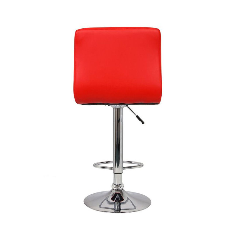 Swivel Upholstered Adjustable Height Counter Stool, Red